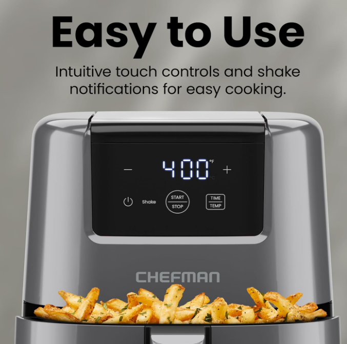 CHEFMAN 2 Qt Mini Air Fryer Digital Space-Saving Compact Air Fryer with Nonstick and Dishwasher Safe Basket2
